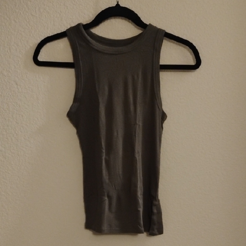 A New Day Pine Green Ribbed Top